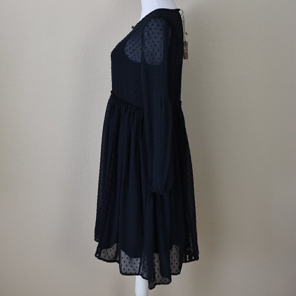Matilda Jane Nostalgic Charlie Sweet Swiss Dot Dress NEW M - Picture 5 of 8